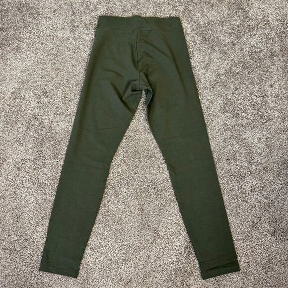 HUE NWT Women's Size Small Cotton Blackout Army Green Leggings Casual Comfort - Picture 2 of 10